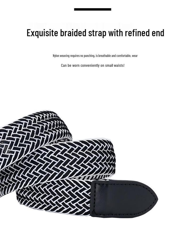 Men's Tactical Nylon Pin Buckle Belt - Woven Leather for Outdoor & Workwear