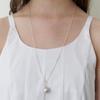 KINDABABY [925silver] Long Matte Silver Ball Necklace