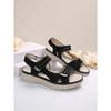 Women's Plus Size One Band Sandals, adjustable magic tape and thick sole for daily casual outdoor wear
