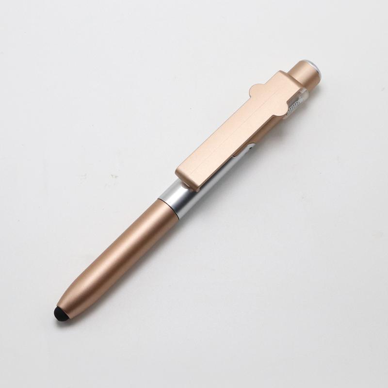 4-In-1 Multifunction Ballpoint Pen Led Light Foldable Phone Stand Night Reading Writing Pencil For Office School Students