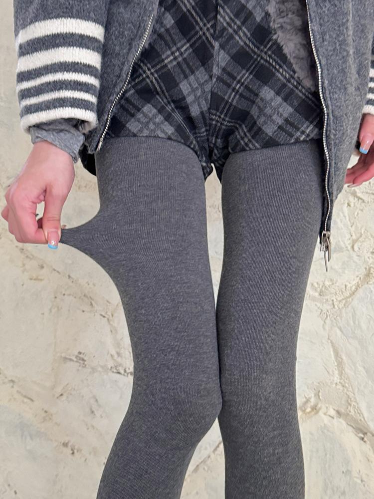 Collant a Maglia a Righe Donna 2025 Nylon Monocolore Vita Alta Elastici Slim Collant Invernali High Streetwear Y2K Calza