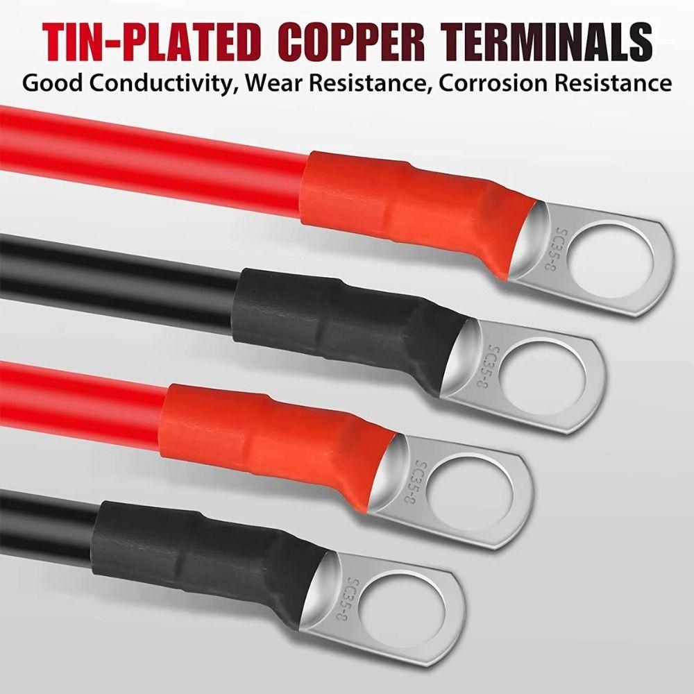 With SC Terminals Battery Inverter Cable 5AWG Car Inverter Wire New Stranded Copper Cord