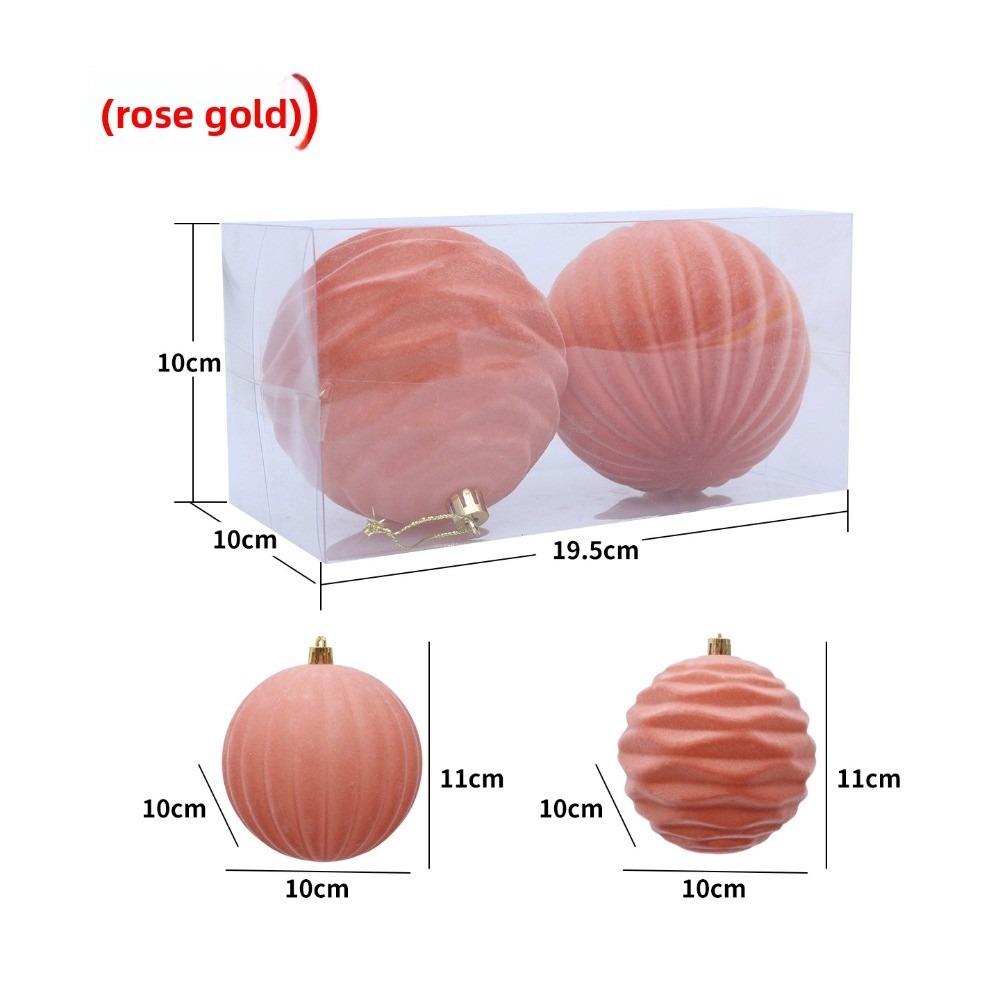 10cm Christmas Ball Pendant Flocked Xmas Tree Ornament New Xmas Tree Charm  Christmas