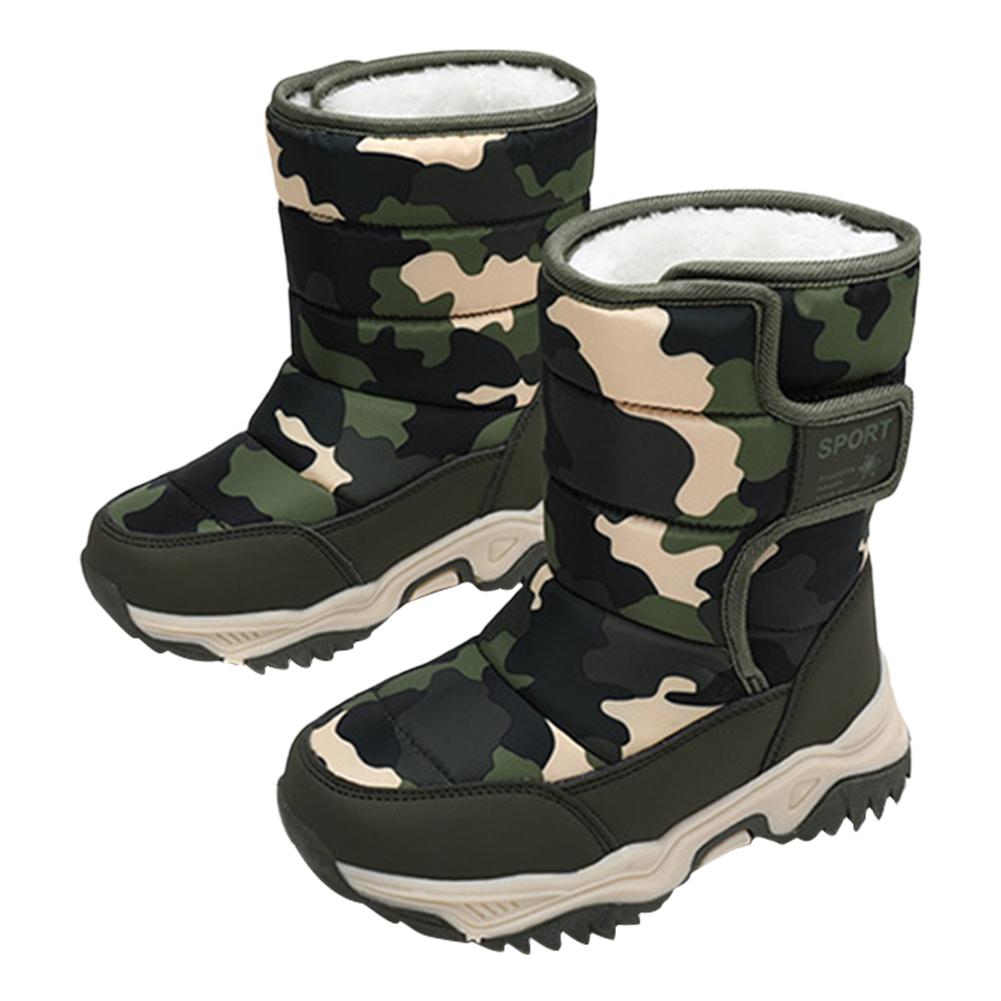 Kids Snow Boots Warm Anti-Slip Winter Shoes Toddler Winter Outdoor Boots for Boys Girls for Outdoor Skiing