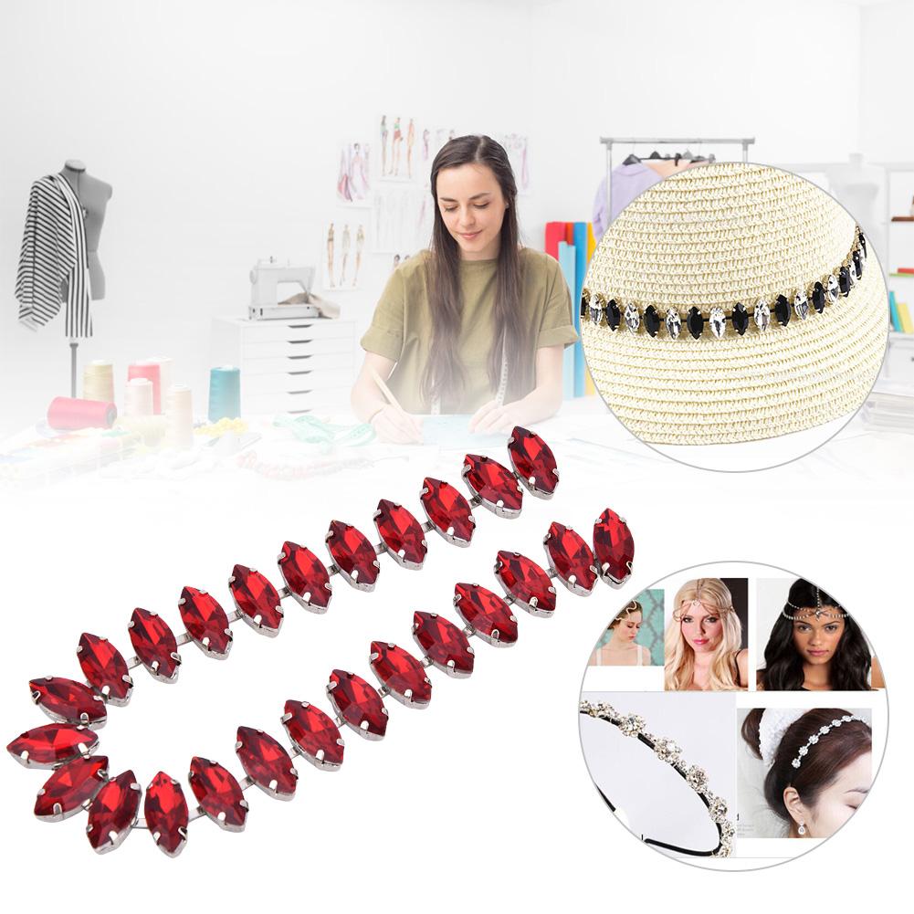 1 Yard (90cm)   Glass Sew On Rhinestone Chain Trimming   Clothes  Decoration