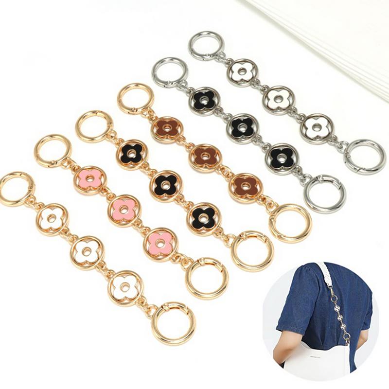 1Pc Four-Leaf Clover Shoulder Strap Extension Chain Wallet Decorative Chain Bag Chain Replacement Accessories
