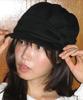 RONRON Ribbon Newsboy Sweat Cap Black