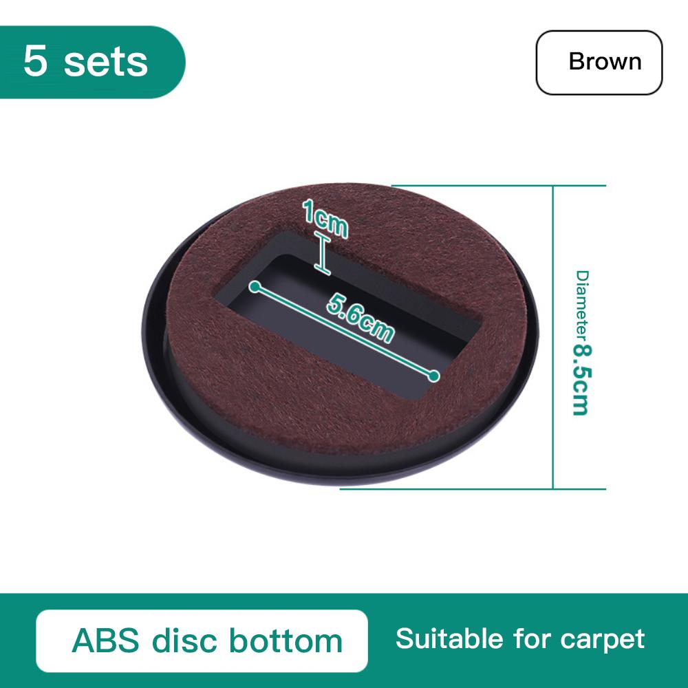 5pcs Furniture Wheel Stoppers Floor Protectors For Furniture Prevent Scratches Felt Seat Wheel Fixing Pad Mute Table Leg Pad