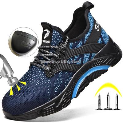 Fashion New Safety Shoes Men Steel Toe Cap Kevlar Puncture Proof Work Safety Boots Man Protective Working Shoes Male Security Boots 2024