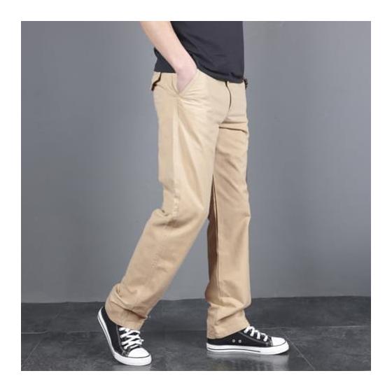 [AYISTELU] Men's Chino Pants, Large Size, Long Pants, Loose, Bottoms, Colored Pants, Straight, Slim, Stretch, Easy Pants, Comfortable