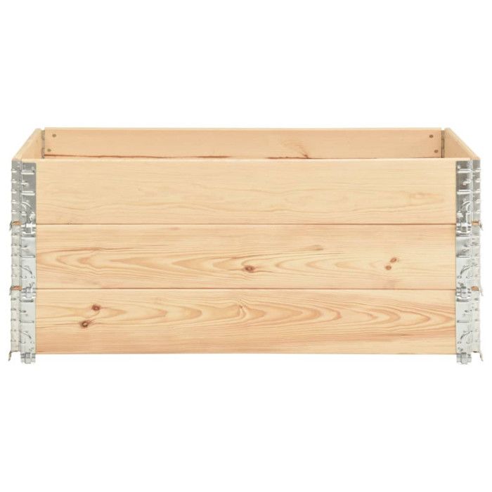 Jardinières surélevées - vidaXL - 3 pcs - Bois de pin massif - 100x150 cm - Empilables et pliables