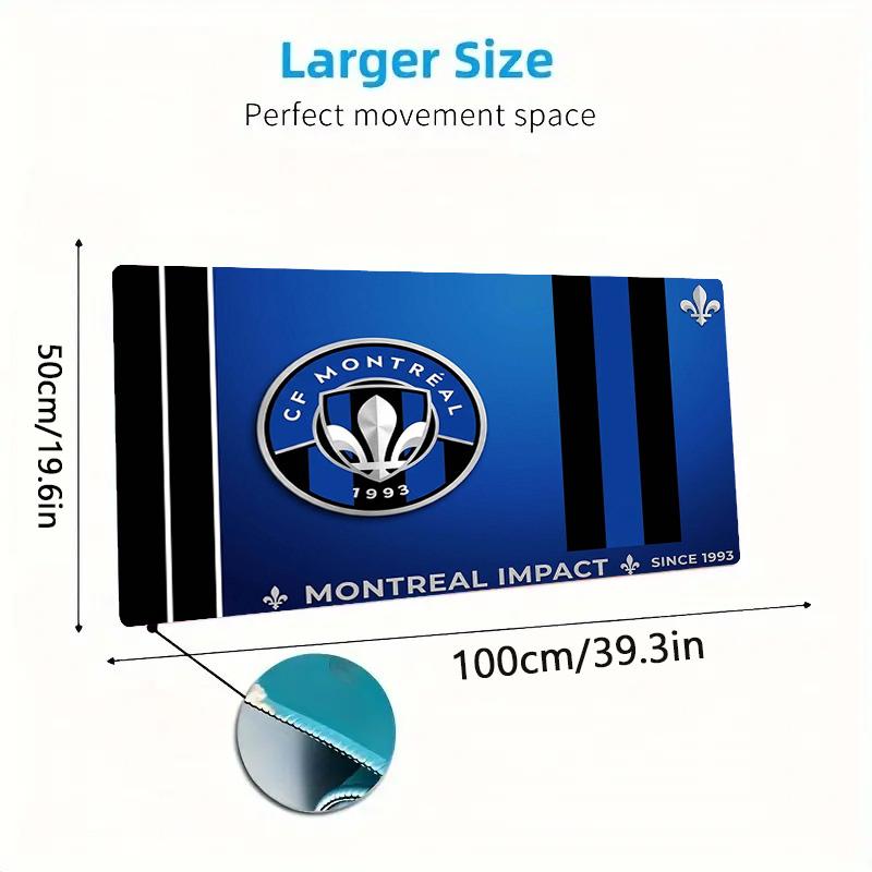 CF Montréal Color Mouse Pad Large Gaming Table Cushion Non-slip Laptop Tablet Big Mousepad XXL Mat Mini PC Playmat With Lock edge