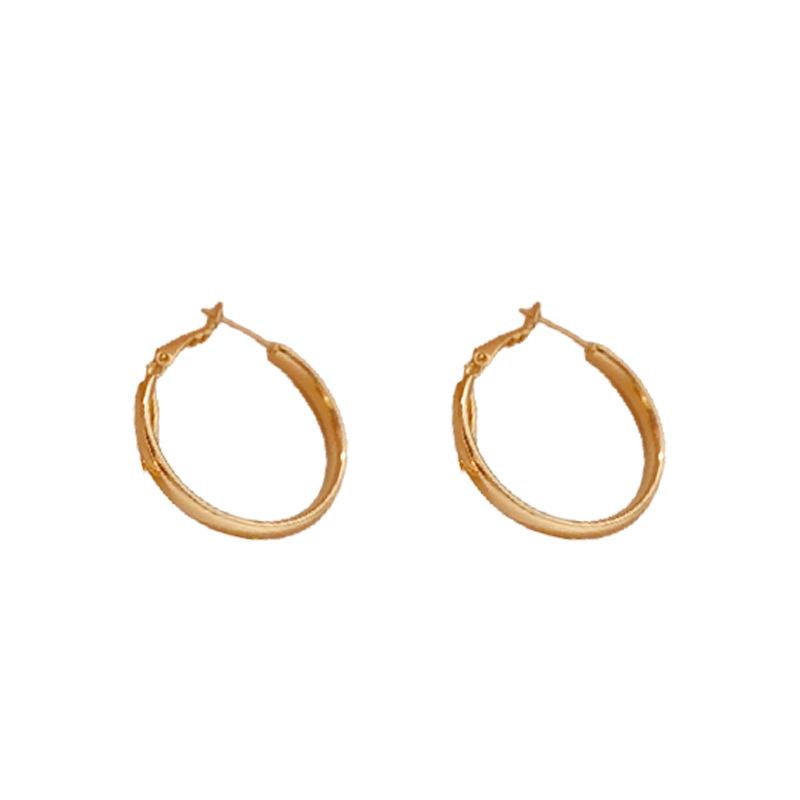 Silver Needle Geometric Hoop Earrings - High-End Fashion for Women