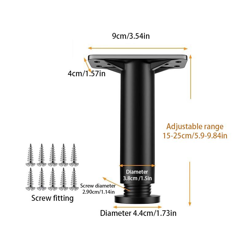 1Pc Telescopic Adjustable Bed Beam Support Foot Reinforced Plastic Furniture Sofa Leg Bed Bottom Load Bearing Bracket