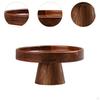 Solid Wooden Tray Appetizer Serving Cake Plate Stand,High Footed,for Fruit Snack Wedding