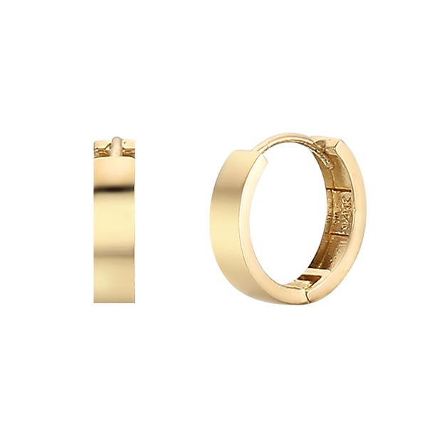 Minigold Wide Simple Hoop Earrings (12Mm) Ecpm4040