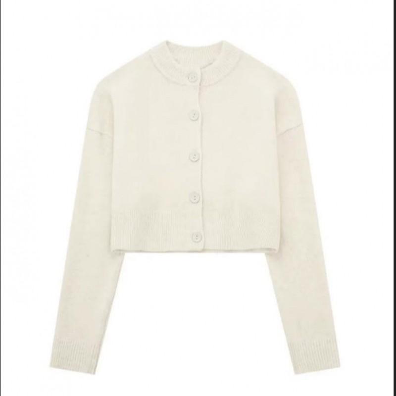 Womens Knit Cardigan Sweater Single-Breasted Fashion Casual Multi-Color Options Short Outerwear
