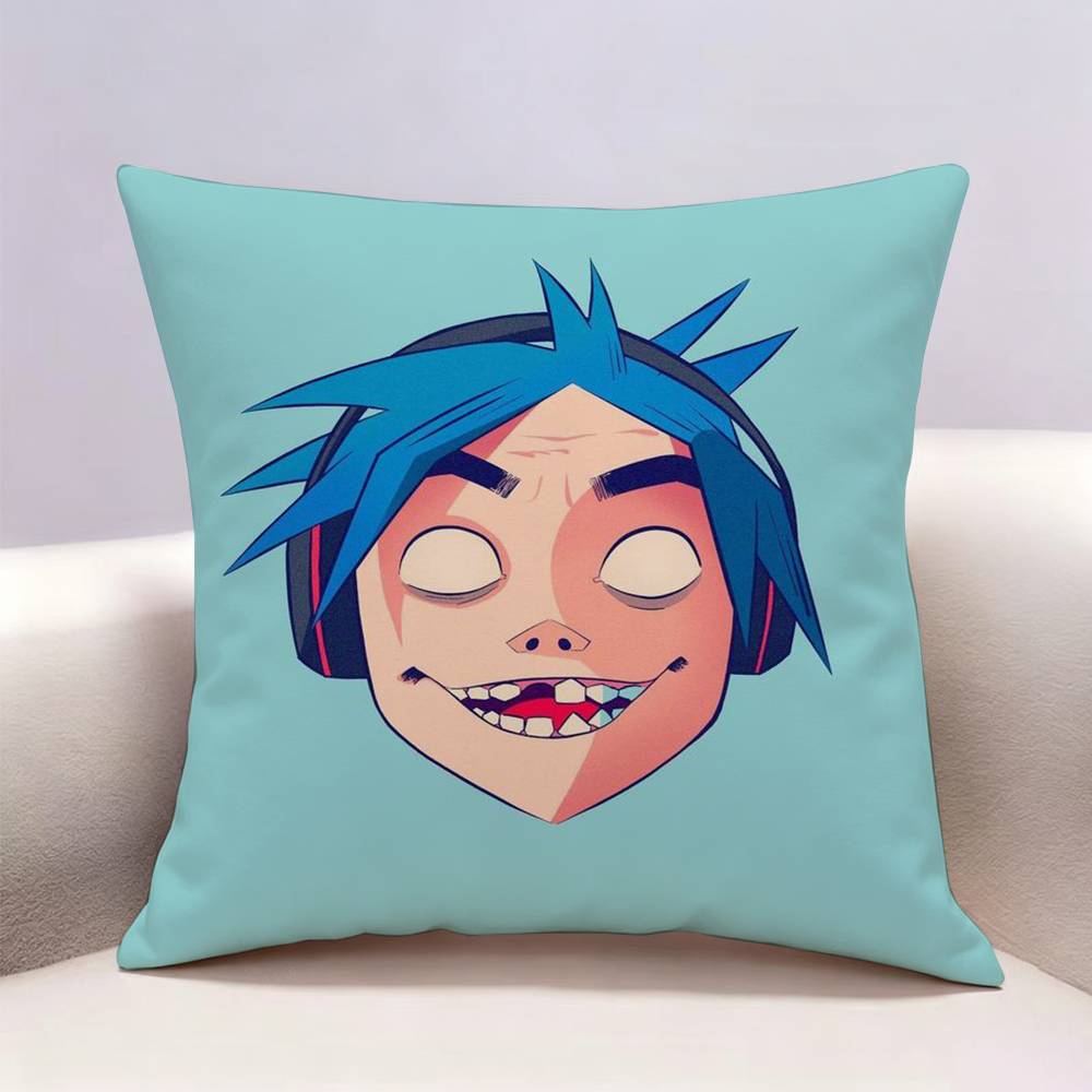 GGorillaz Band  Doublesided print Pillow Case for Sofa Living Room Home office Decor Protective Cover