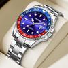 Brand Men's Waterproof Automatic Mechanical Watch with Luminous Dial and Calendar - Steel Band