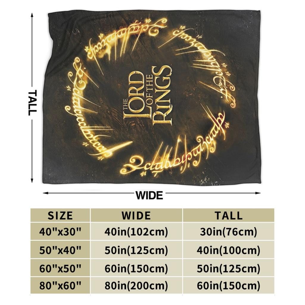 L-Lords Of The R-Rings  Blanket  Airplane Travel Flannel Throw Blanket For Bedroom Super Warm Design Quality Bedspread Gift Idea