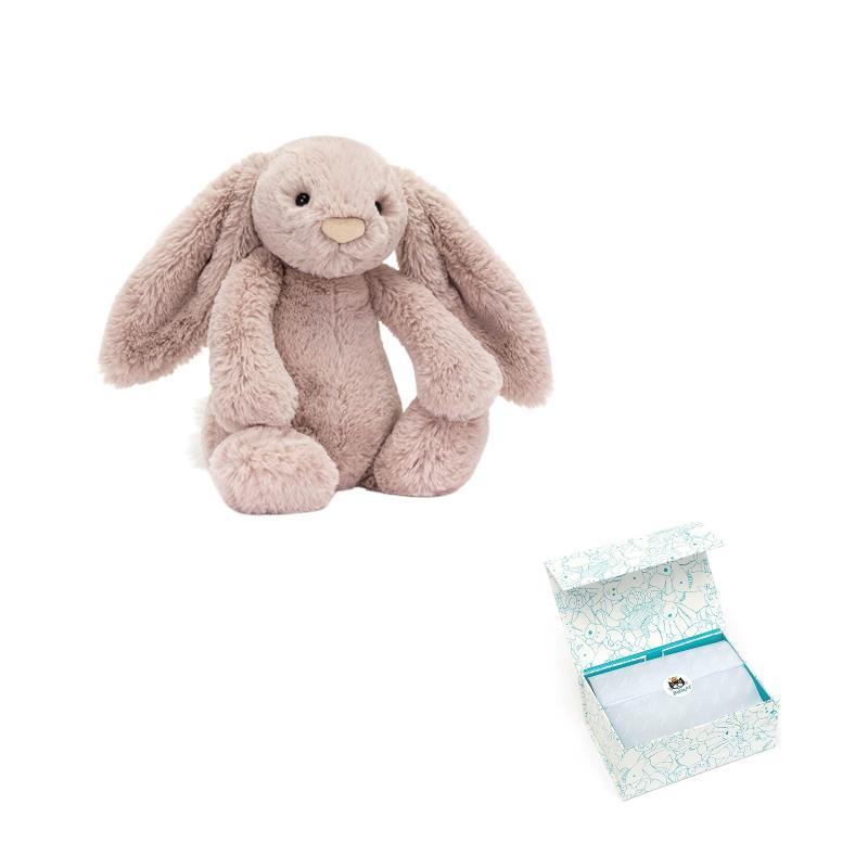 Jellycat Bonnie Rabbit Series Shy Rosa Companion Comfort Doll Plush Doll 31cm High