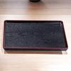 Tray Oju Wood Grain Tray Lacquerware Made in Dishwasher Safe J-kitchens Heat-Resistant (A) 5-Shaku (Tray/Tray) Black/Red, 45cm, Heat-Resistant (ABS
