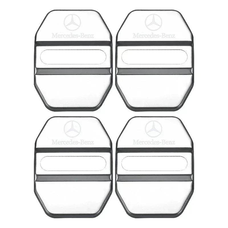 Car Door Lock Cover Protect Buckle Cover Latch Stop Anti Rust For Mercedes Benz A C E GLC Class W166 W176 W205 W204 W213 W177 CJKLM1
