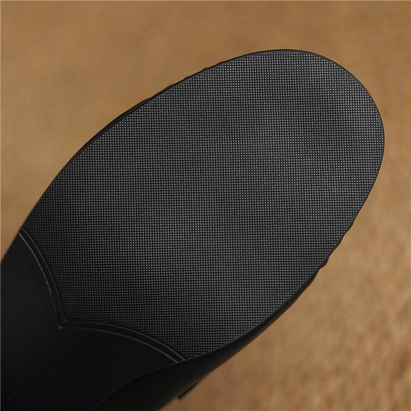 Women's low-heeled single shoes, spring and autumn models, full leather thick-heeled large-size casual shoes inside and outside, loafers.