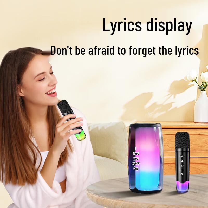 Newmine K19 Mini Bluetooth Karaoke Speaker with Dual Microphones