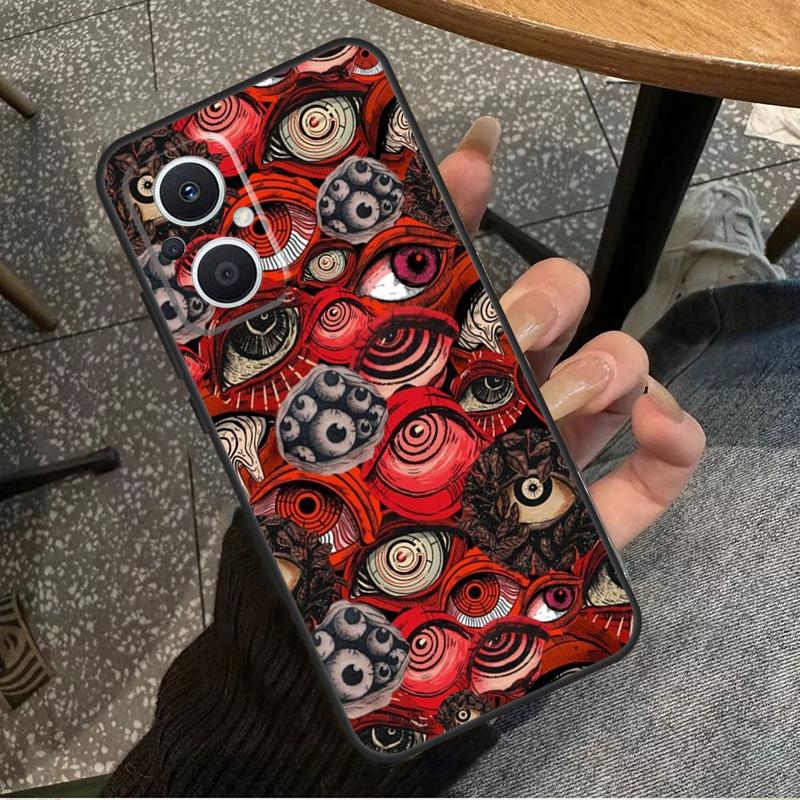 Scary Face Eyes For OPPO Reno 14F 13F 12F 11F 10 11 12 13 14 Pro 7 8 Lite 8T OPPO Find X5 X6 X8 X9 Pro Case