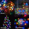 Silicone Flower LED String Lights – 60 LED, 12 Meter Multicolour Copper Wire Fairy Lights for Window, Wall, Garden, Diwali, Christmas