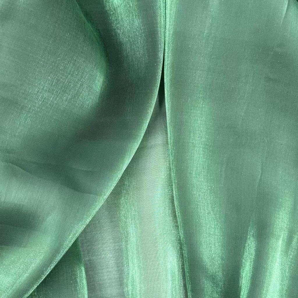 Bright Glitter Satin Organza Fabric - Encrypted Polyester for Silky Dress and Hanfu