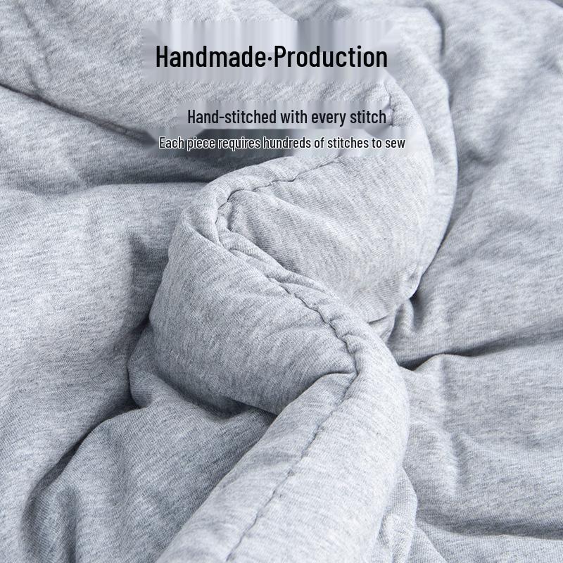 Men's Hand-stitched Pure Cotton Warm Jacket and Pants Home Set