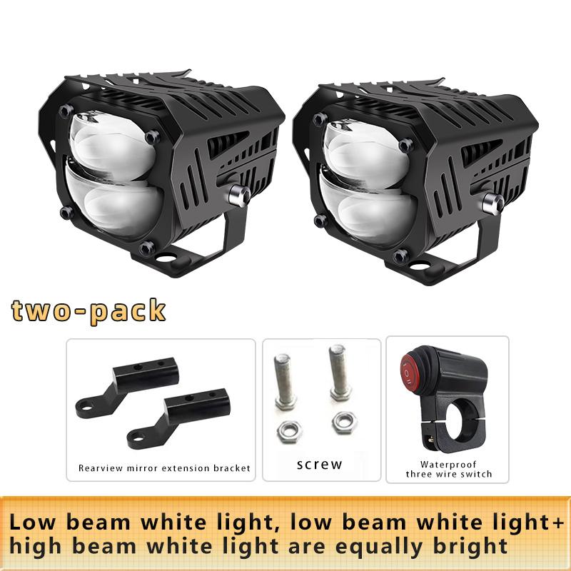 Motorcycle Work Light White High Low Beam Auxiliary Spotlight LED Driving Head Lights For Moto SUV ATV 4X4 offRoad Universal 12V