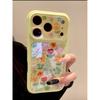 ins summer yellow background oil painting flower for iPhone17promax Apple 16/15/14 Pro phone case
