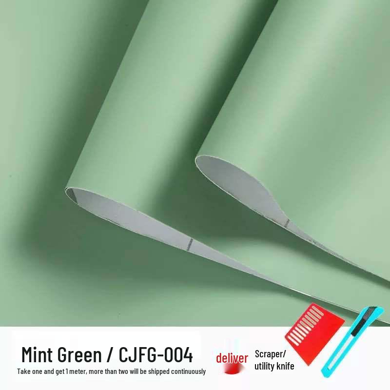 Thickened Waterproof Plain Color Self-Adhesive Wallpaper for Living Room, Bedroom, Wardrobe, Cabinet, and Furniture Renovation.