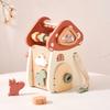 Baby Montessori Wooden Toys Educational Wooden Blocks Shape Pairing Mushroom Busy Box Toys for Kids Musical Percussion Toys