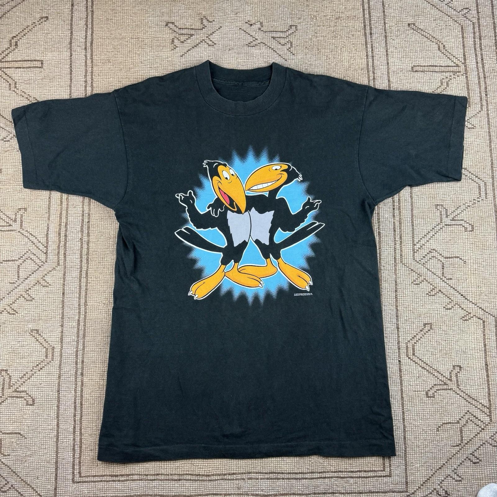 Vintage Single Stitch 1992 Viacom Heckle & Jeckle Cartoon T Shirt Size Large M