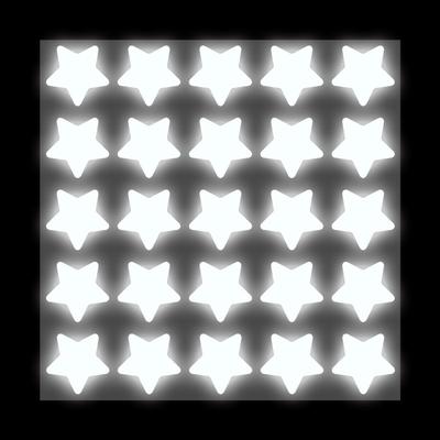 Strapazierfähige Reflektierende Sterne Transfer 25 Stück/Set Vinyl für T-Shirt Daunenjacke Hut Tasche DIY Druck Hitzepressmaterial
