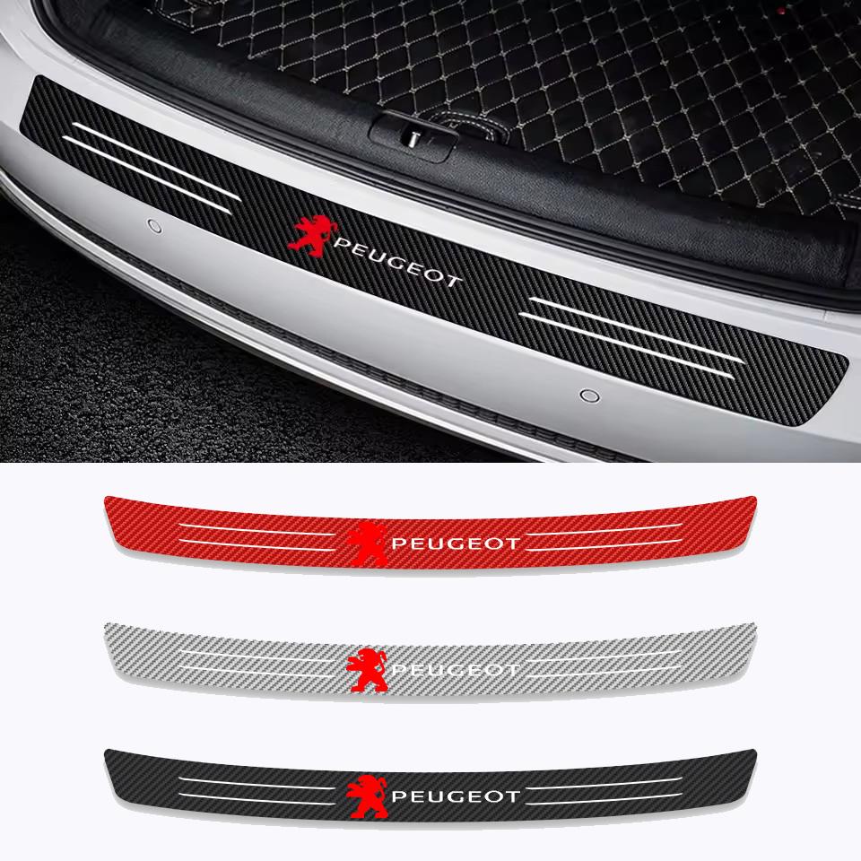 Dla Peugeot 308 306 205 4008 307 2008 107 208 5008 301 1 szt. Naklejka Ochronna Płytka Ochronna Błotnika Tylnego Bagażnika Samochodowego z Włókna Węglowego