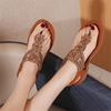 fashion 2024 Summer New Product Elastic Band Water Diamond Breathable Lightweight and Comfortable Large Size Women's Sandals