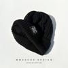 Autumn and winter warm plush thickened wool hat female Maillard Han Xian small face pullover curling student knitted hat
