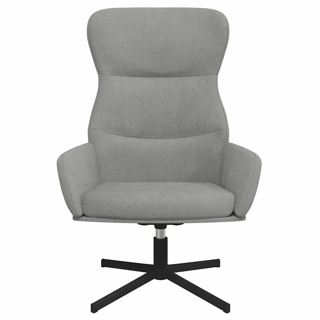 Recliner Chair Light Gray Velvet