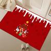 Sweet Santa Claus Graphic Washable Floor Mat Decorative Door Rug Perfect For Indoor Outdoor Entryway Welcome Accent