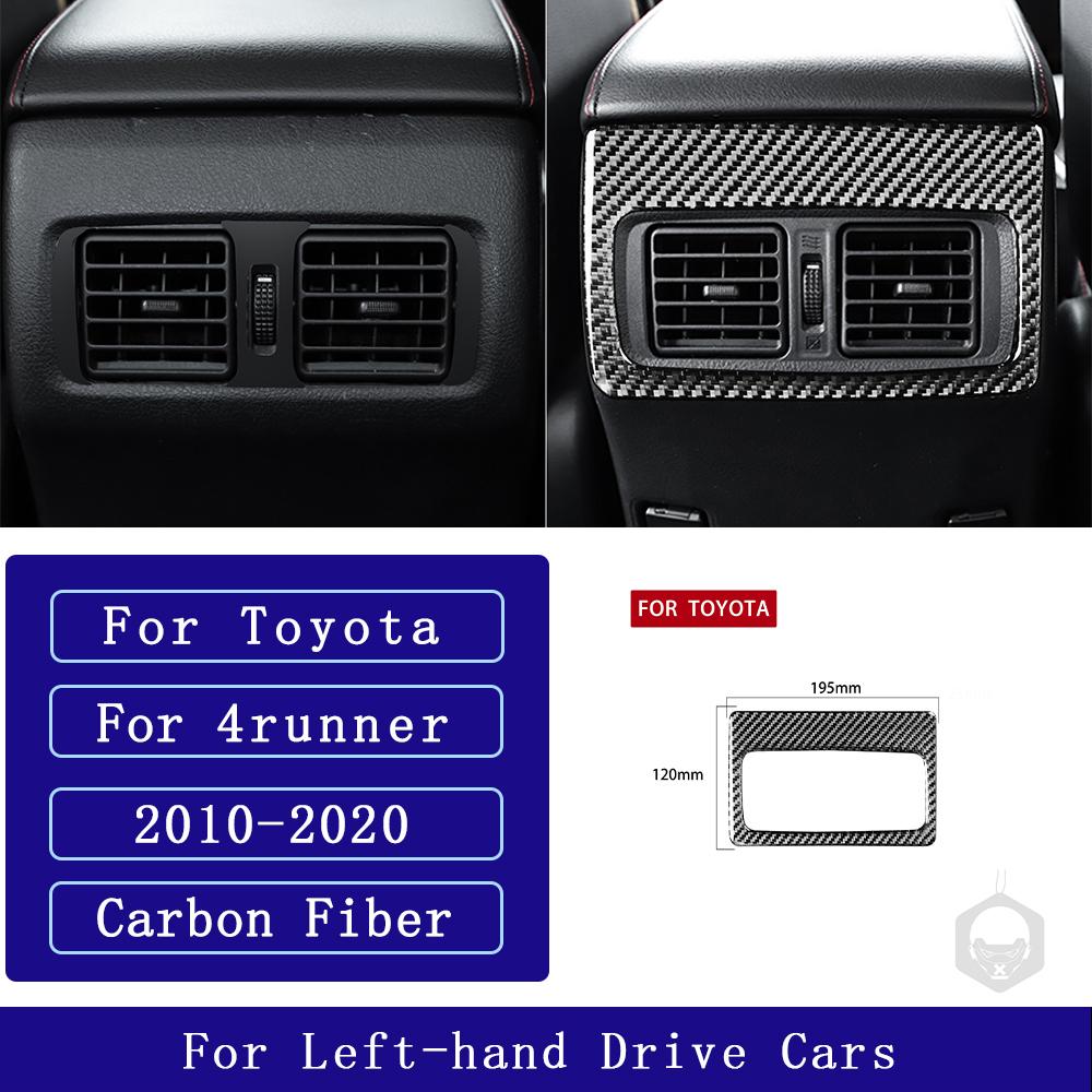 For Toyota 4runner 2010- Carbon Fiber Rear Central Air Vent Panel Trim Frame Car Accessories Interior Decorative Stickers