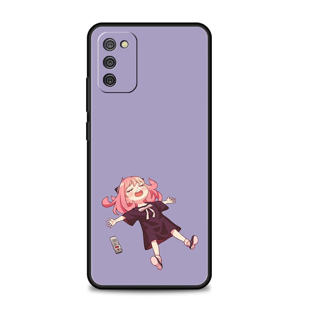 For Samsung A12 A51 A52 A41 A21s A72 A31 A02s A71 A32 4G A73 A53 A52s 5G Print Funda Spy×Family Cute Yor Anya Bright Drawing
