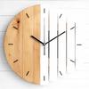 Irregular Abstract Industrial Style Wall Clock Simple Creative Big Wooden Quartz Wall Clock Living Room Bedroom Home Decoration
