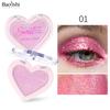 Palette di Glitter a Forma di Cuore a 8 Colori Paillettes Grandi Adesivi per Corpo Viso Gel Oro Argento Viola Flash Scintillante Ombretto Monocromatico