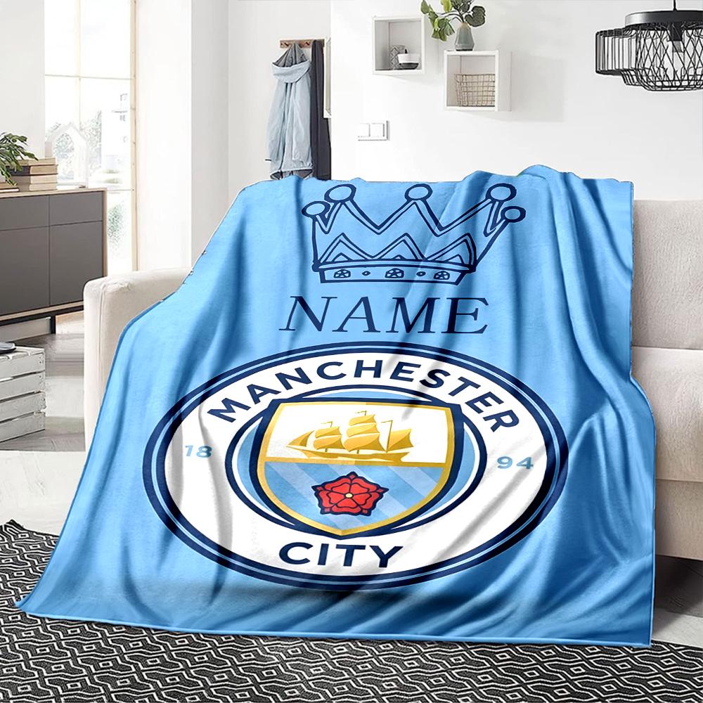 Custom Name Argentina Football Crest Blanket for Couch & Bed, Plush Cozy Fuzzy Blanket Super Soft & Warm Blankets for Fall and Winter. 0908222