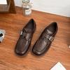 Grape mother platform small leather shoes women small height increase loafers British style retro uniform single shoes women's high sense